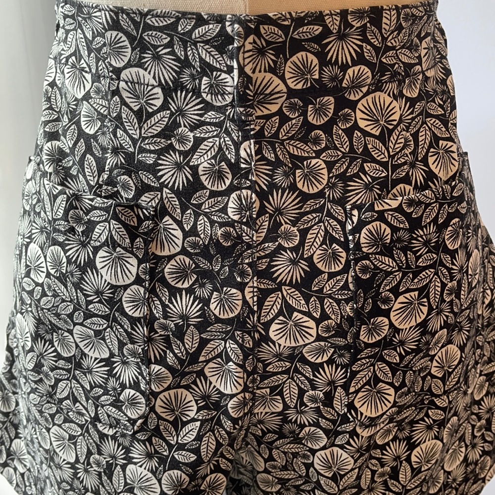 New Button Front Structured Shorts In Palm Leaf - image 3